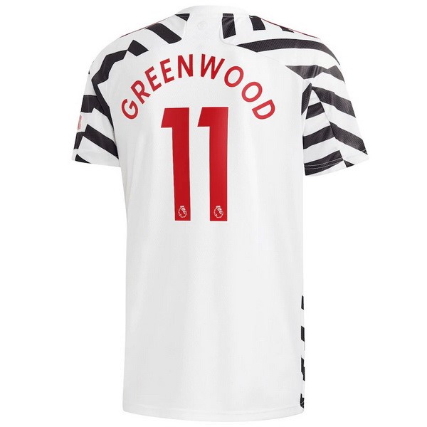Trikot Manchester United NO.11 Greenwood Ausweich 2020-21 Weiß Fussballtrikots Günstig